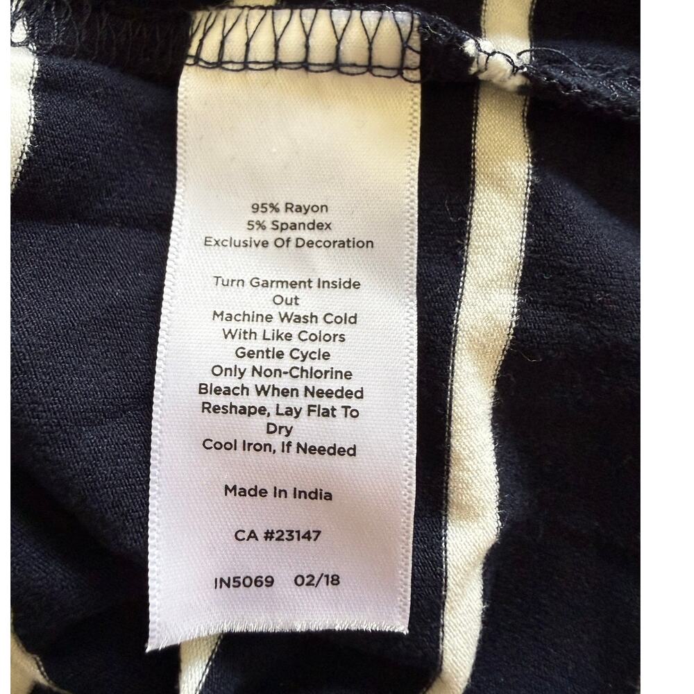 Talbots Nautical Stripe Jersey Maxi Dress, Navy/White, Size X - NEW! - Picture 4 of 5
